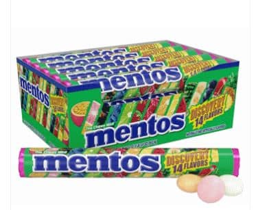 Netherlands - Mentos Discovery Rolls 1.32oz(14pc)  x 15 Units
