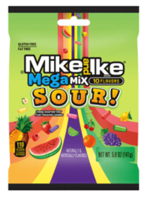 Us - Peg Bag - Mike & Ike - Mega Mix Sour 5oz (142g) x 12 units