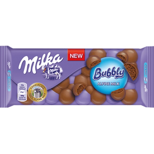 KRAFT Milka Bubbly - Milk Chocolate 90g  x 14 units