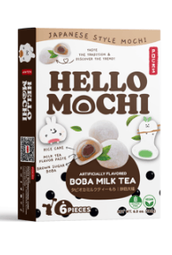 POCAS HELLO MOCHI - BOBA MILK TEA (6PIECES) - 6.3oz (179g) x 12 Units