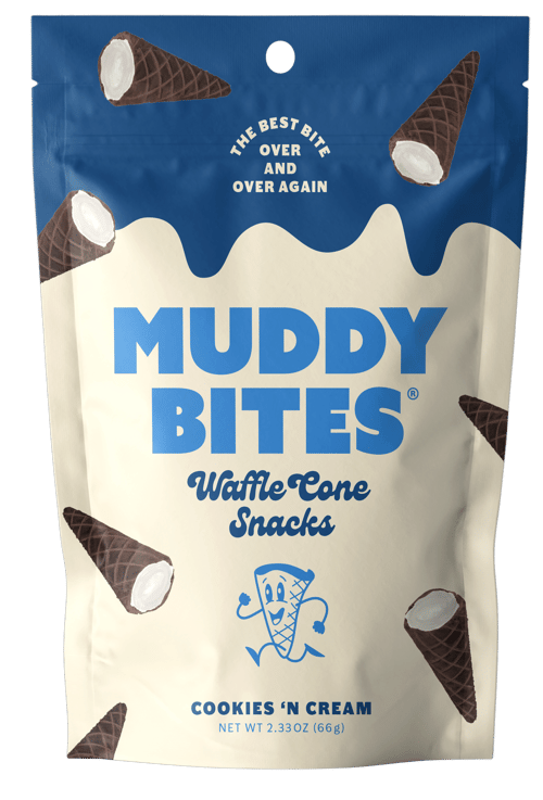 US - Waffle Cone - Muddy Bites - Cookies & Cream 2.33oz (66g) x12 bags