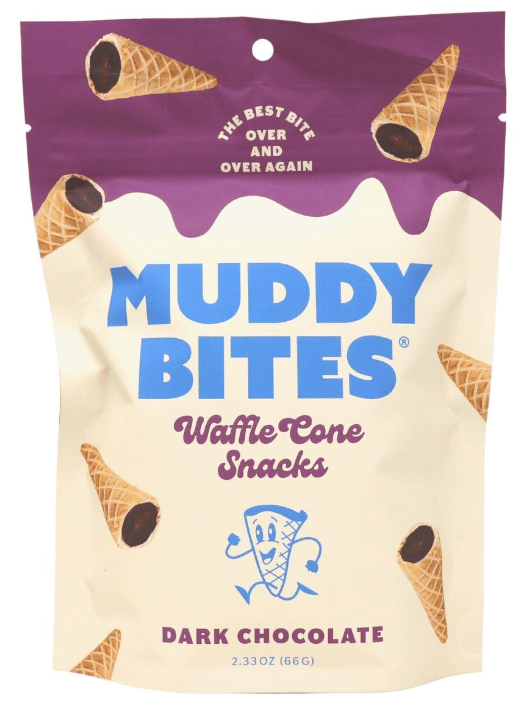 (S7-08) Muddy Bites - Dark Chocolate 2.33oz (66g)  x12 bags