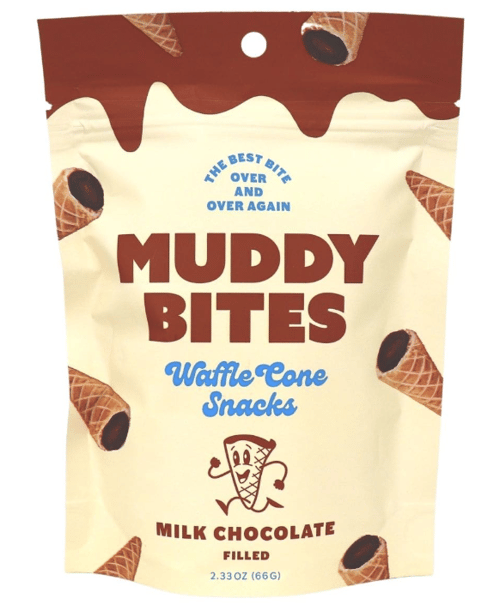 US - Waffle Cone - Muddy Bites - Milk Chocolate 2.33oz (66g) x12 bags
