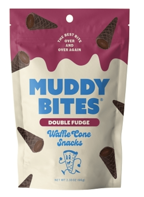 US - Waffle Cone - Muddy Bites - Double Fudge  2.33oz (66g) x12 bags