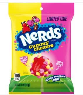 Nerds  Gummy Clusters - Cherry Lemonade Peg Bag 5oz (142g) x 12 Units