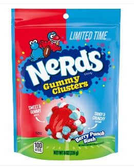 Nerds Gummy Clusters - Berry Punch Rush SUB Bag - 8oz (227g) x 6 Units