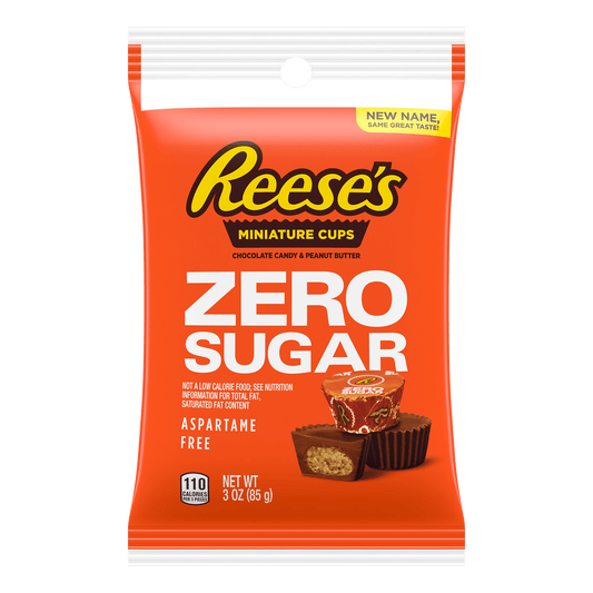 (S7-10) Sugar Free - Reese Peanut Butter Cup Miniatures Peg Bag 3oz x 12 units