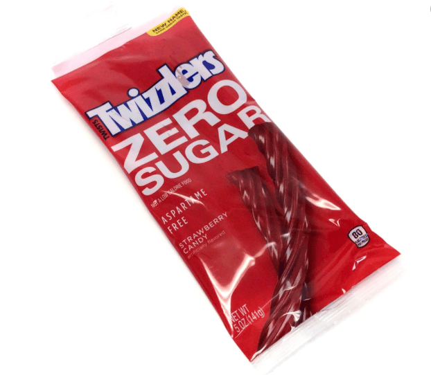 (S7-10) Sugar Free - Twizzlers Strawberry Peg Bag 5oz x12 units