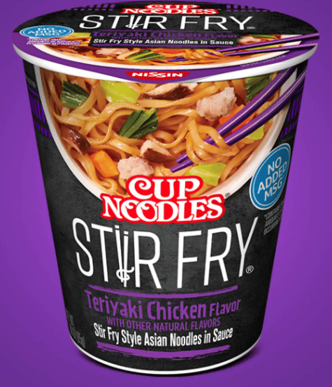 Nissin Cup Noodles - Stir Fry Noodles - Teriyaki Chicken Flavor 3 oz (82g) x 6 units