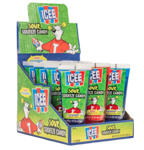 CHINA - Koko Novelty ICEE SOUR Squeeze Candy 2.1oz (60g) x12 Units