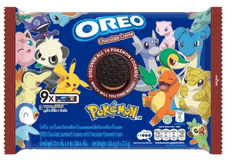 Asia - Oreo - Pokemon - CHOCOLATE CREME Flavour (9PKx27.6g) x 12 Bags (Best Before December 21, 2024)