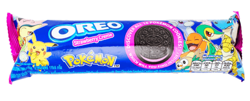 Halal OREO ROLL - Sandwich Cookies Pokemon - Strawberry Cream 119.6g x 24 units (Product of Indonesia) (Best Before March 15, 2025)