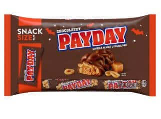 Halloween - Single PAYDAY Chocolatey Snack Size Laydown Bag 10.64 oz(302g) x 1 Unit