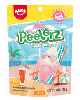 Amos Peelerz Gummy Sub Bag - Ice Cream 6oz(170g) x 12 Units