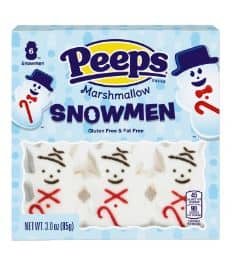 Xmas - 6PK Peeps Marshmallow Snowmen - 3oz (85g) X 12 Units