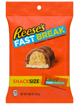 US - Peg Bag - Reese Fast Break Snack Size - 4.69oz (133g) x 9 units