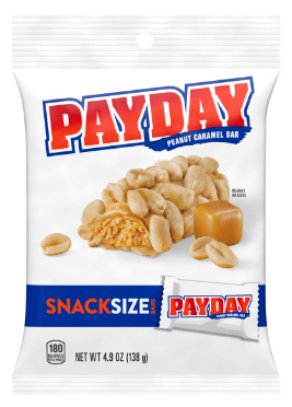 US - Peg Bag - Payday Snack Size - 4.9oz (139g) x 9 units