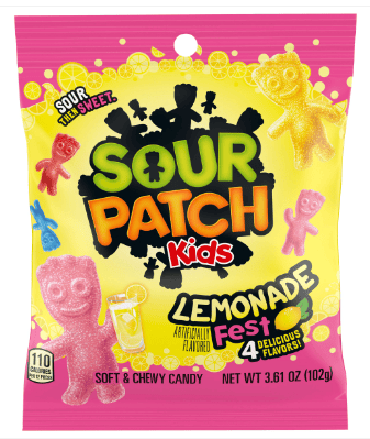 Canada - Sour Patch Kids - Lemonade Peg Bag 3.61oz (102g) x 12 units
