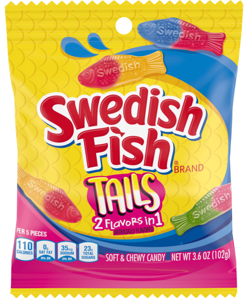 Canada - Swedish Fish Big Tails Peg Bag - 3.6oz (102g) x 12 Units