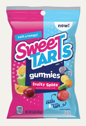 US - Peg Bag - SweeTarts Gummies Fruity Splitz 5oz (142g) x 12 Units