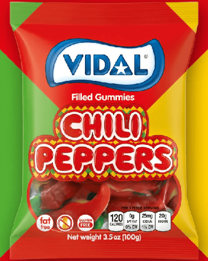 (S3-02)  Spain- Peg Bag - Vidal Spicy Chili Peppers 3.5oz (100g) x 14 units