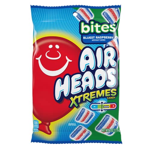 US - Peg Bag - Airheads Xtreme Bites Blue Raspberry 6oz x 12 Units