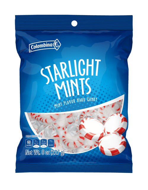 COLOMBIA - Peg Bag - Colombina Starlight Mints 8oz(227g) x 12 Units