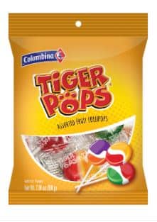 COLOMBIA - Peg Bag - Colombina Tiger Pops 6oz(170g) x 12 Units