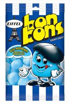 EIFFEL bonbons Chewy Candy Peg Bag - Blue Raspberry 4oz x 12 Units