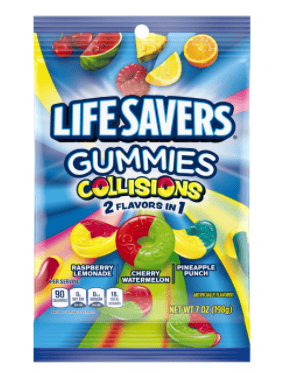 US - Peg Bag - Lifesavers GUMMIES - Collisions 7oz (198g) x 12 units