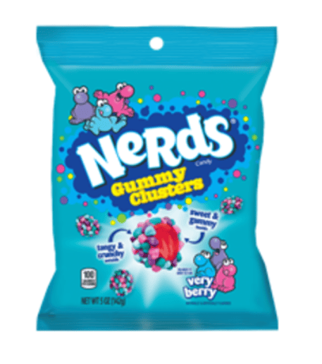 Us - Peg Bag - Nerds Gummy Clusters - Very Berry 5oz (142g) x 12 units