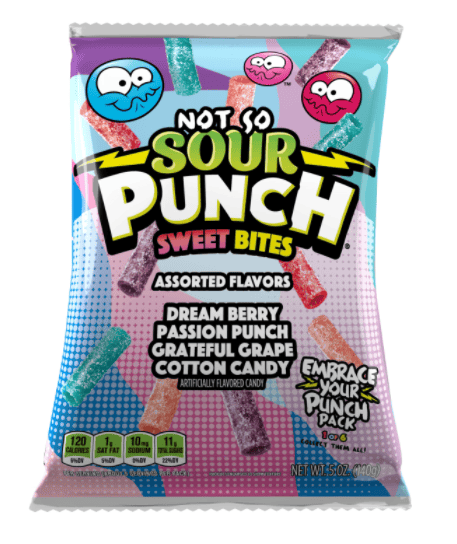 US - Peg Bag - Not So Sour Punch Bites - Sweet Bites - 5oz (142g) x 12 units