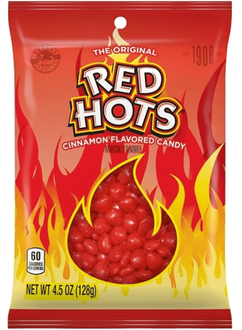 MEXICO -Peg Bag - Red Hots Cinnamon 4.5oz (128g) x 8 units