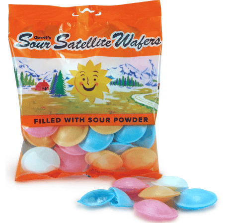 BELGIUM - PEG BAG - SATELLITE WAFERS - SOUR 1.23oz(35g) x 12 units