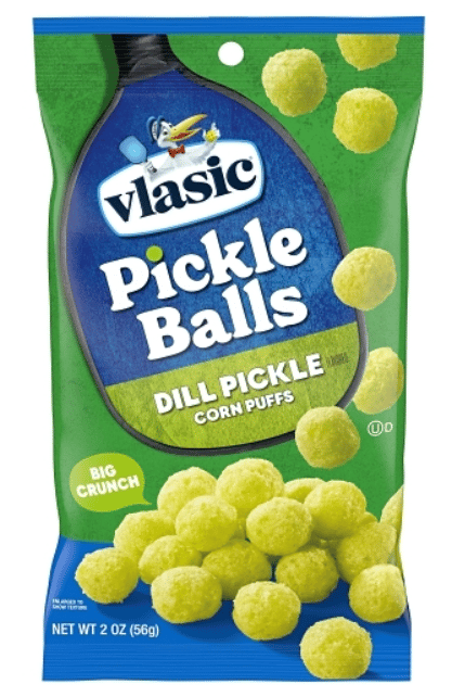 US - Vlasic Dill Pickle Corn Puff Snacks Peg Bag -  2oz (56g) x 12 units