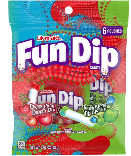 Peg Bag - Lik-M-Aid Fun Dip  2.07 oz X 12 Units