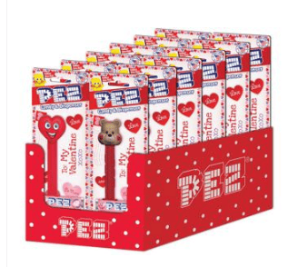 Valentine - Pez Blister Pack Assortment - 25g x 12 Units