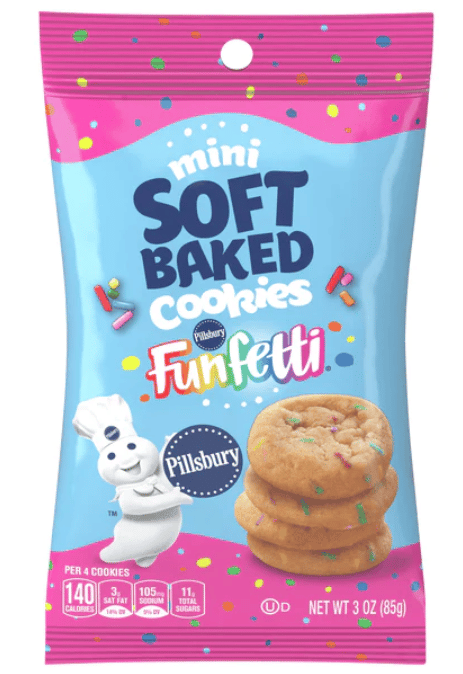 Pillsbury Soft Baked Mini Cookies - FUNFETTI 3oz (85g) x 6 units