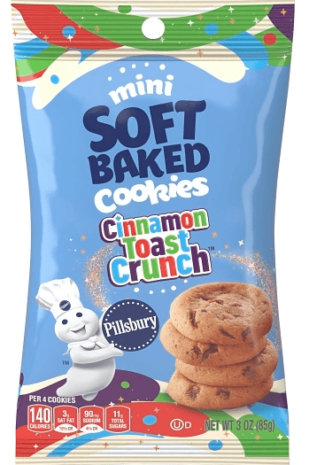 US - Pillsbury Soft Baked Mini Cookies - CINNAMON TOAST CRUNCH 3oz (85g) x 6 units (Best Before Date 25 May 2025)