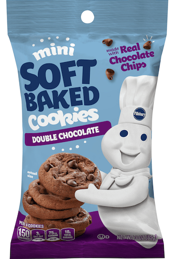 US - Pillsbury Soft Baked Mini Cookies - DOUBLE CHOCOLATE 3oz (85g) x 6 units