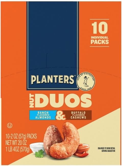 US - Planters Nut Duos - Buffalo Cashew Ranch Almond 2oz (57g) x 10 units