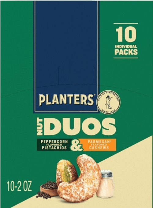 US - Planters Nut Duos - Peppercorn Pistachio Parmesan Cashew 2oz (57g) x 10 units