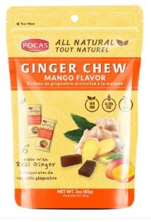 China - POCAS GINGER CHEW MANGO 3oz (85g) x 24 Units