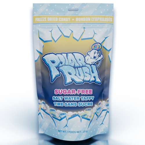 Freeze Dried - Polar Rush - Sugar Free - Salt Water Taffy (Made with Taffy Town Taffy) 25g x 12 units