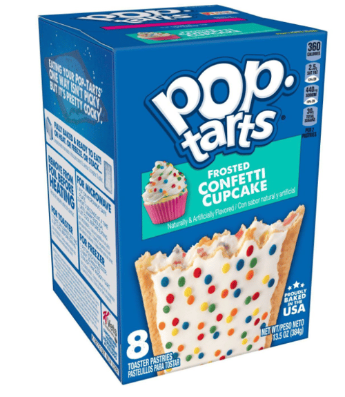 US - Pop Tarts - Confetti Cupcake (8 Toasters) 13.5oz (384g) x 1 Box (Boxes with minor damage due to shipping)