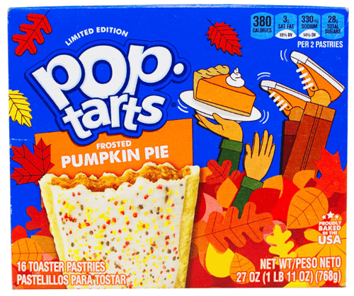 US - Pop Tarts - Frosted Pumpkin Pie (16 Toasters) 27oz (7658g) x 1 Box (Boxes with minor damage due to shipping)