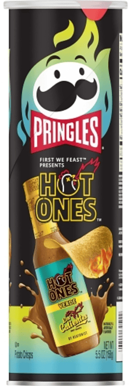 US - Case - Chips - Pringles - HOT ONES - Calientes Verdes 5.5oz (156g) x 14 units