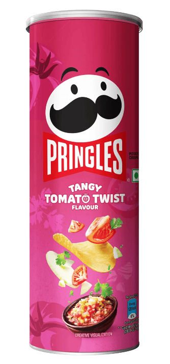 ASIA - CHIPS - INDIA PRINGLES - TANGY TOMATO TWIST 102G X 16 UNITS (Best Before July 2025)