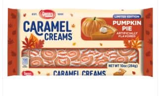 US - Halloween - Goetze Pumpkin Pie Caramel Creams Laydown Bag 10oz(283g) x 12 Units