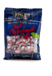 Xmas - Quality King Leo Soft Puffs Peppermint  Peg Bag - 4.5oz (128g) x 12 Units